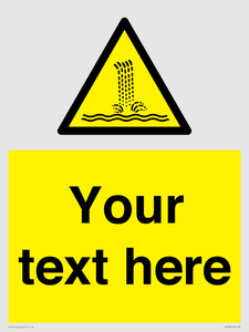 Custom warning artificial waterfall